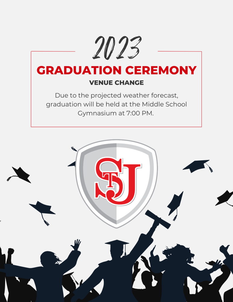 2023 Graduation Ceremony Venue Change Graphic