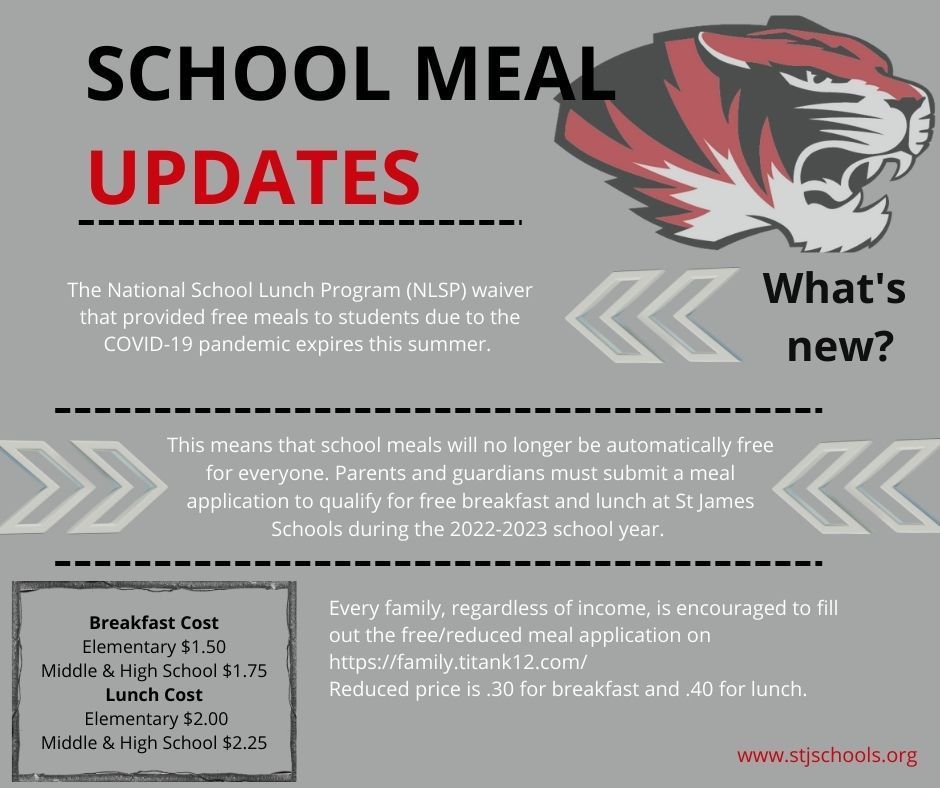 School Meal Update 2022