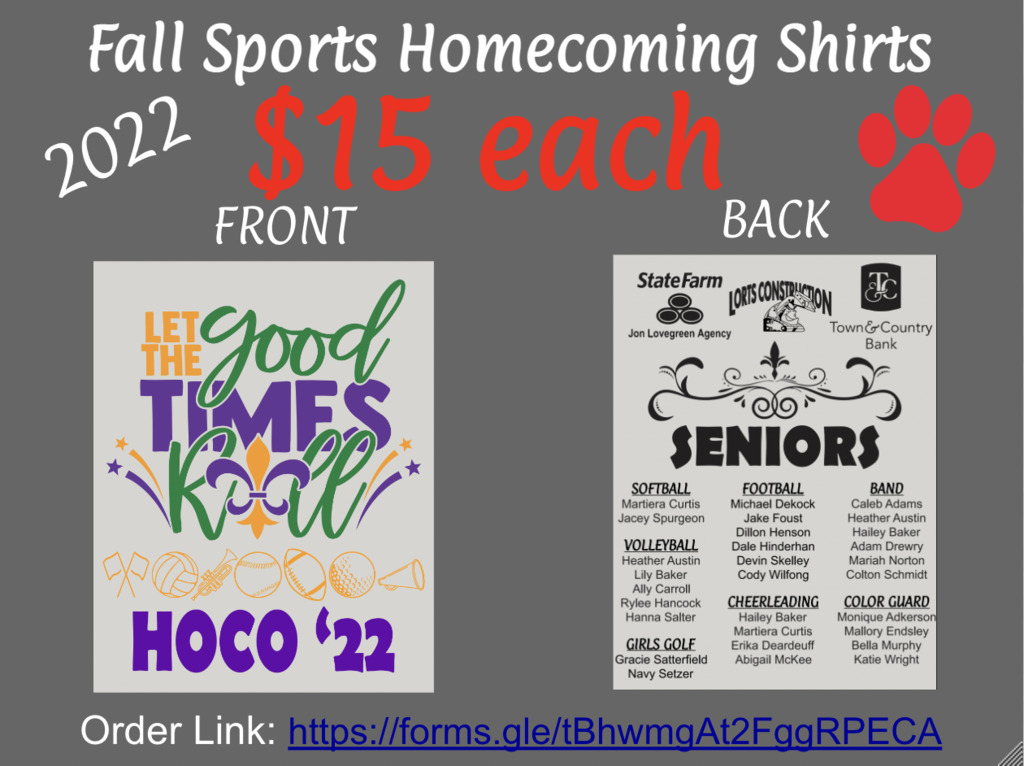 Fall Sports Hoco Shirts
