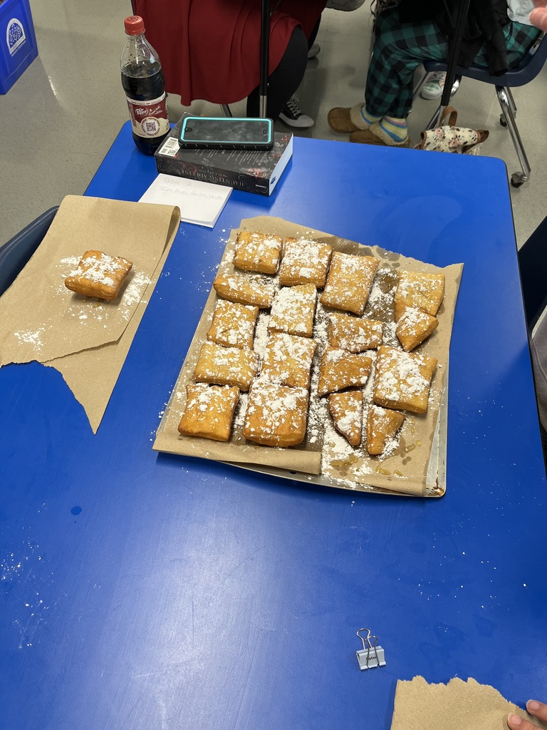 Nutrition students make authentic beignets. 