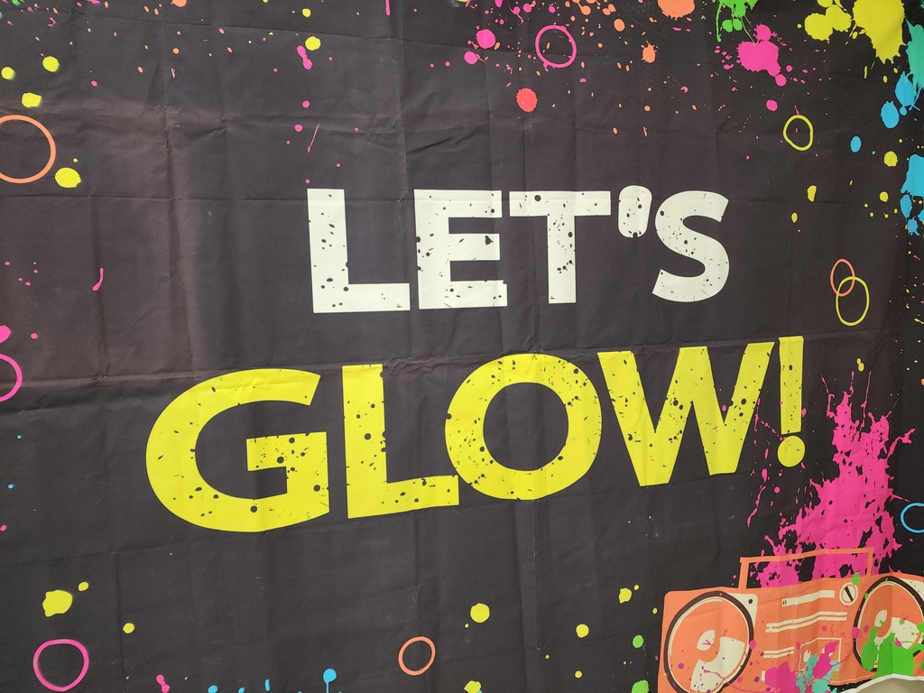 First grade has a Glow Party. 