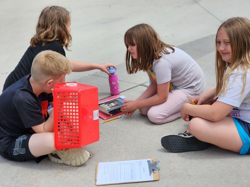 3rd grade students conduct STEM experiments. 